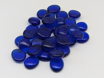 Preview: Glasnuggets kobaltblau transparent 15-17 mm/1 kg